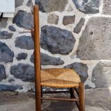Chaise de nourrice paillée rustique