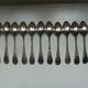Lot 12 small silver metal spoons Christofle marly model floral decoration