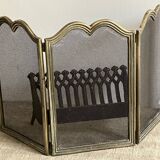 Three-leaf fire screen, fireplace accessory