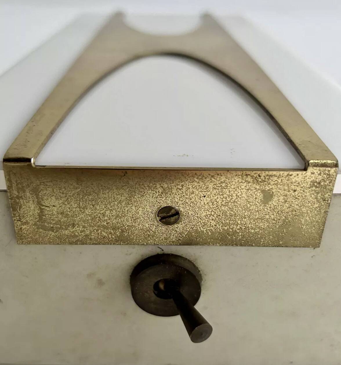 Pair of Loewy wall lights for Hilton, brass and Perspex, France 1965