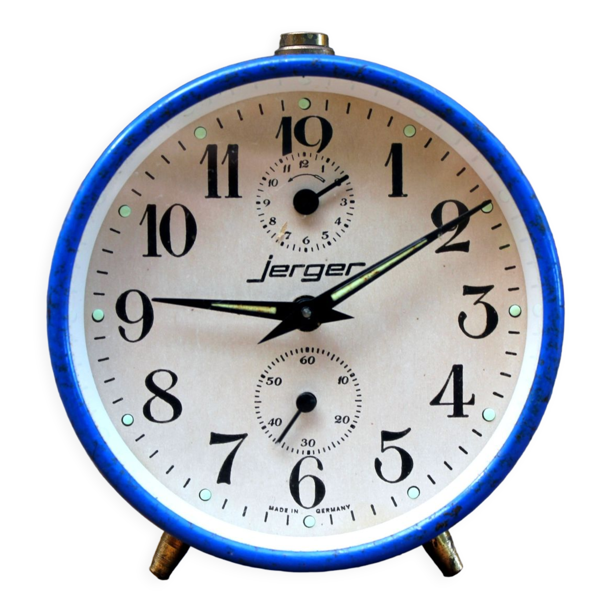 Mechanical alarm clock Jerger 50s vintage