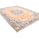 Orange & blue oriental turkish vintage rug