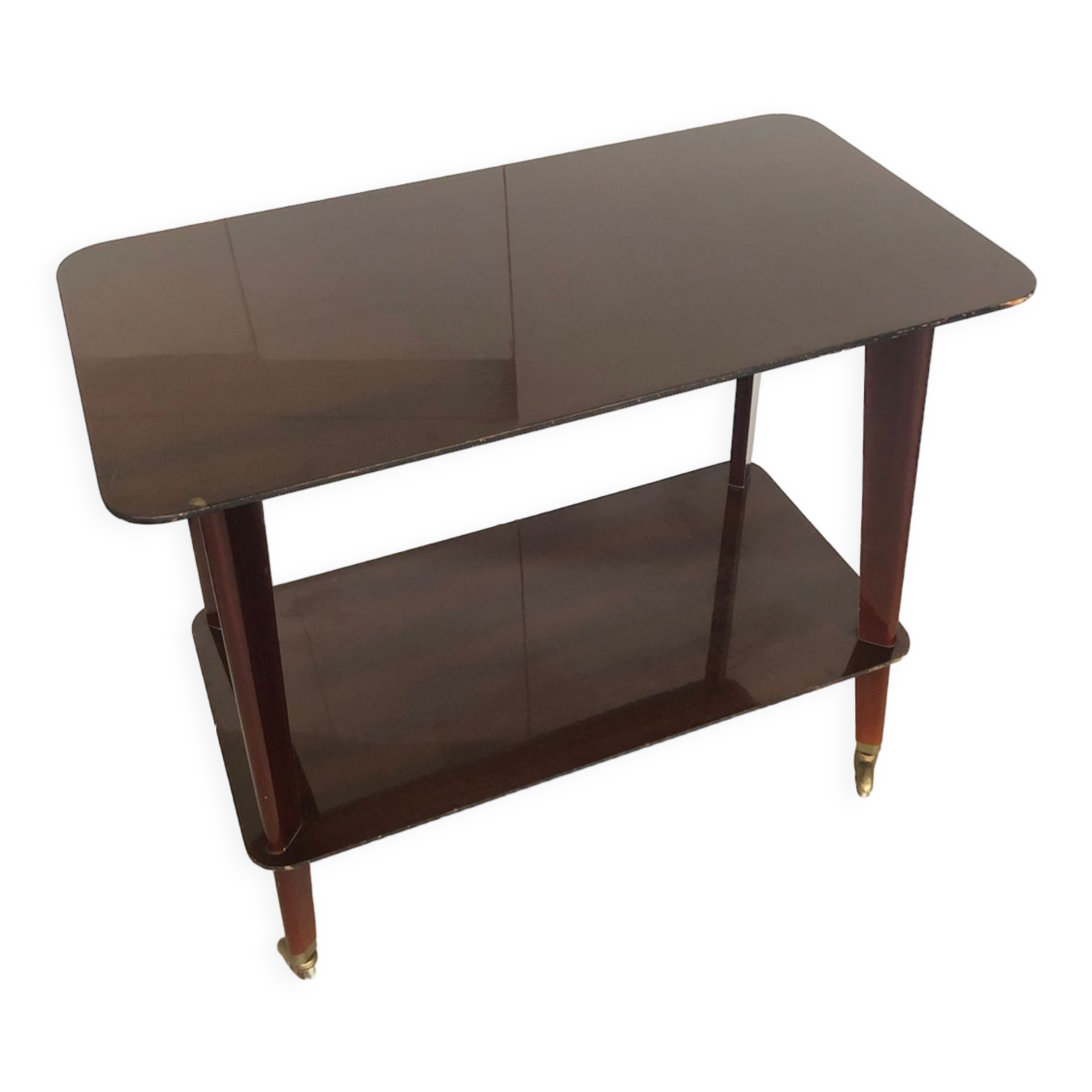 Service on wheels in Vintage varnished wood
