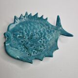 Cup, empty pocket "fat lava" in the form of cerulean blue fish, 28 cm