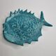 Cup, empty pocket "fat lava" in the form of cerulean blue fish, 28 cm