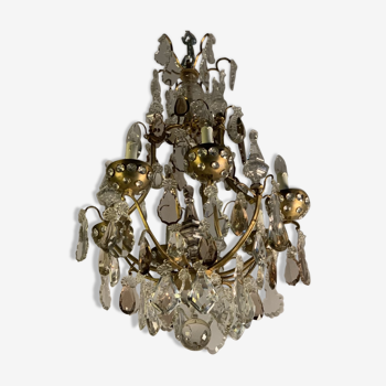 Chandelier with crystal pendants 1940