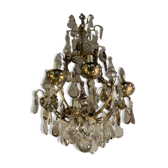 Chandelier with crystal pendants 1940