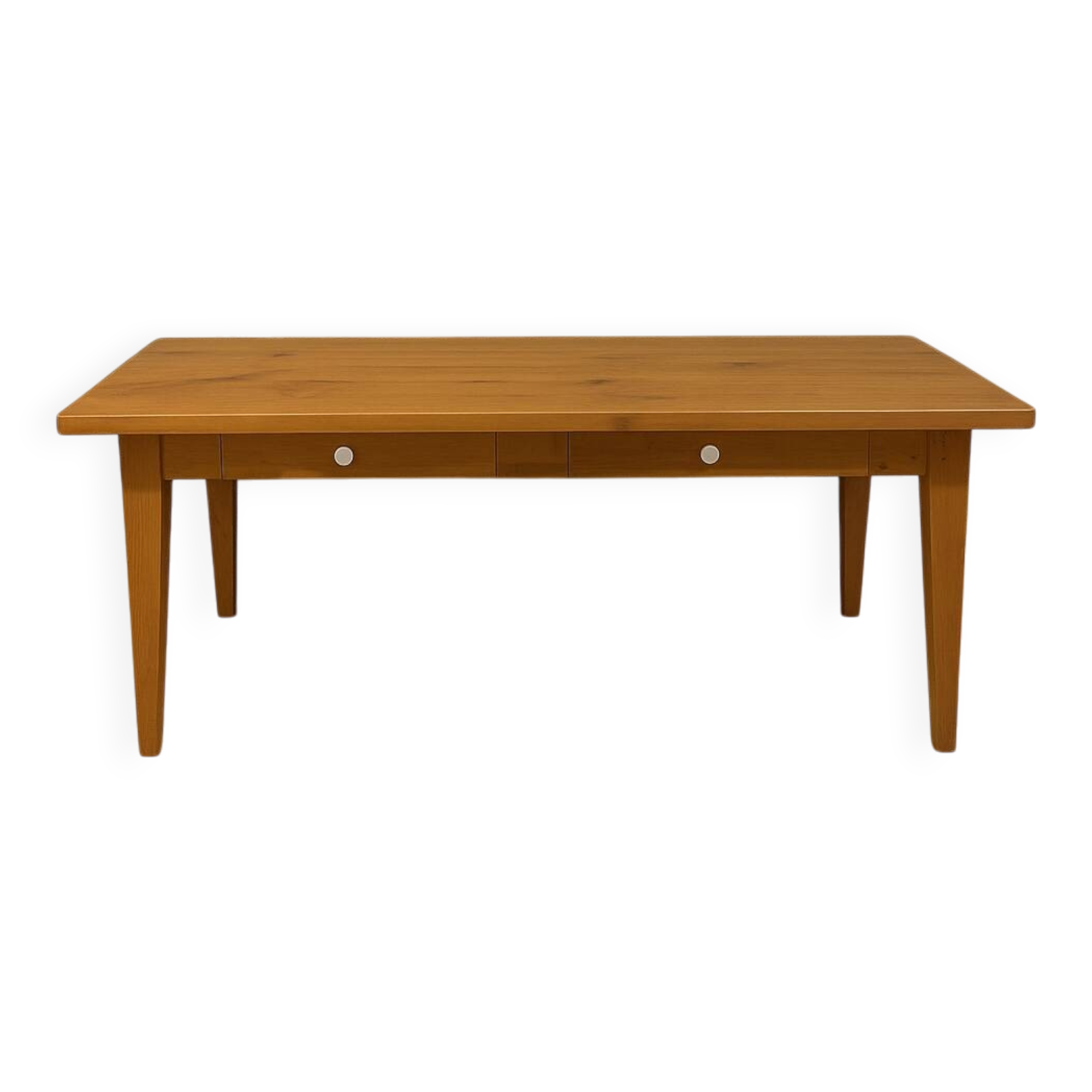 Solid wood table with drawers – chic country style