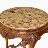 Louis XV Style Walnut Pedestal Table