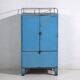 Armoire vintage de style industriel avec patine bleue (c.1950)