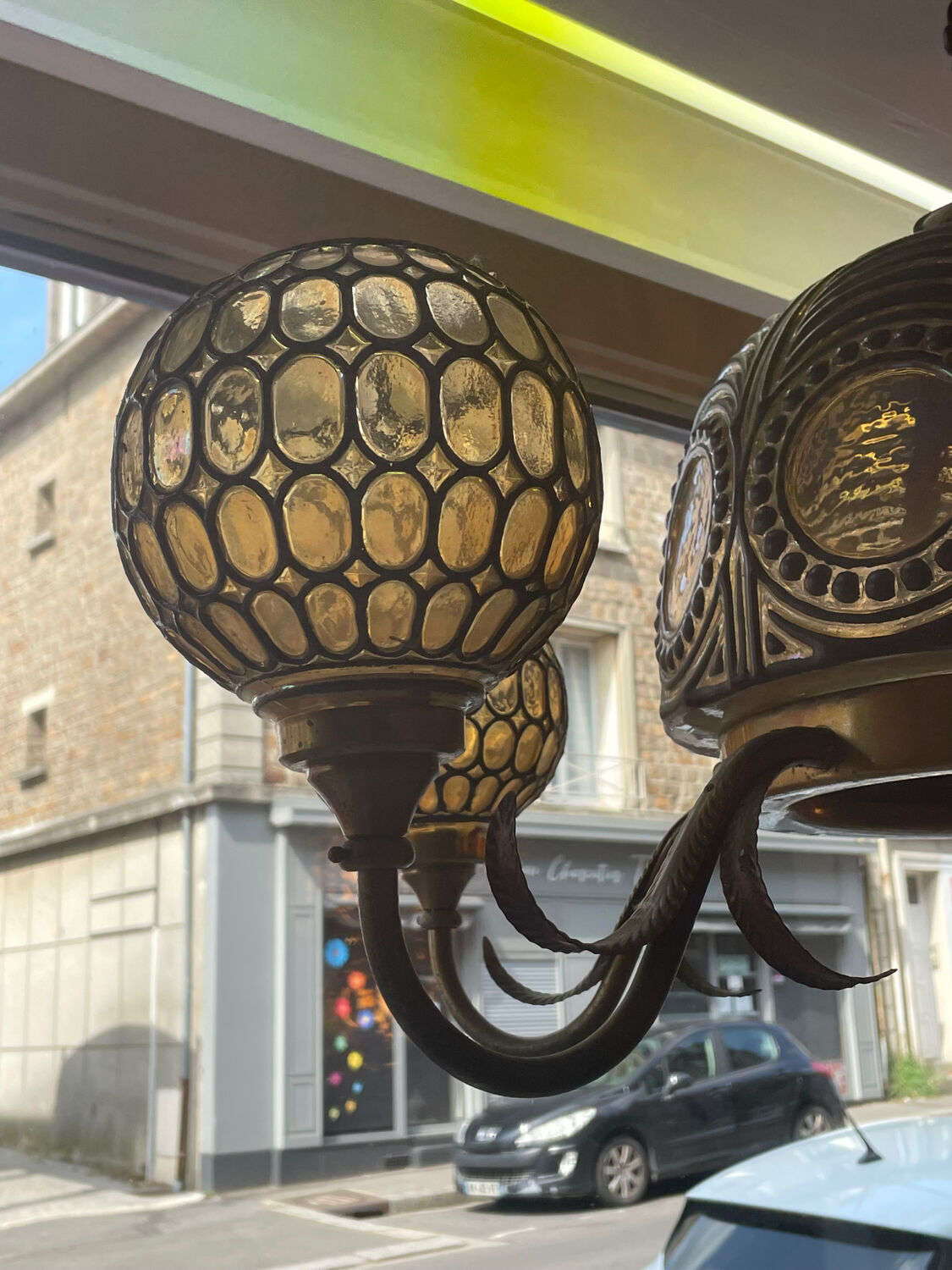Chandelier 80s mosaic glass