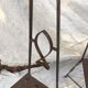 Set de 4 chaises en métal décor de poisson