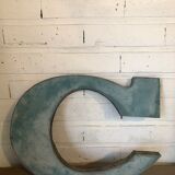 Blue sign letter "C"