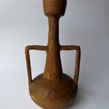 Large vintage handmade terracotta vase
