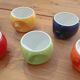 Set of 6 large mugs Pradel France – retro pop / Space Age design – mu