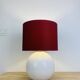 White and red ceramic ball lamp, 1980s