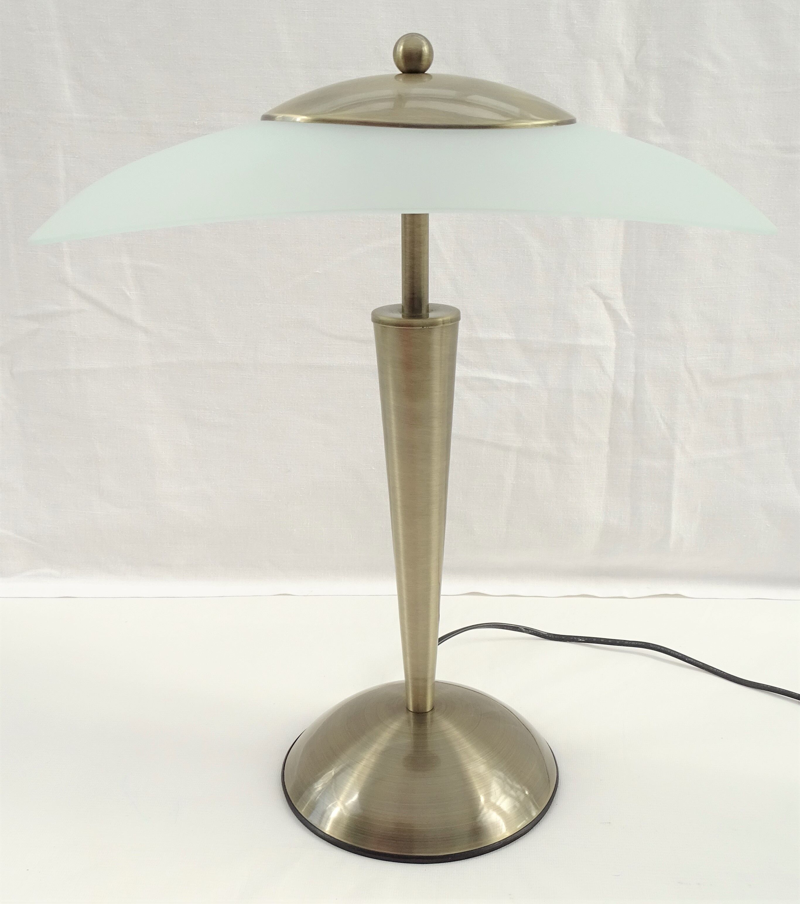 Lloytron metal and glass desk lamp
