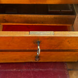 Antique drop-leaf secretary in walnut – Louis-Philippe period (19th century)