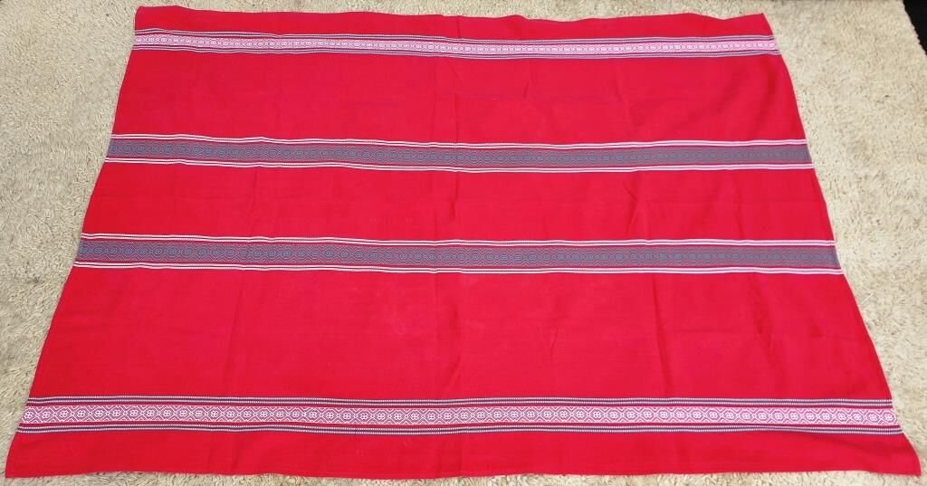 Vintage vermilion Basque tablecloth 180X130