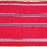 Vintage vermilion Basque tablecloth 180X130