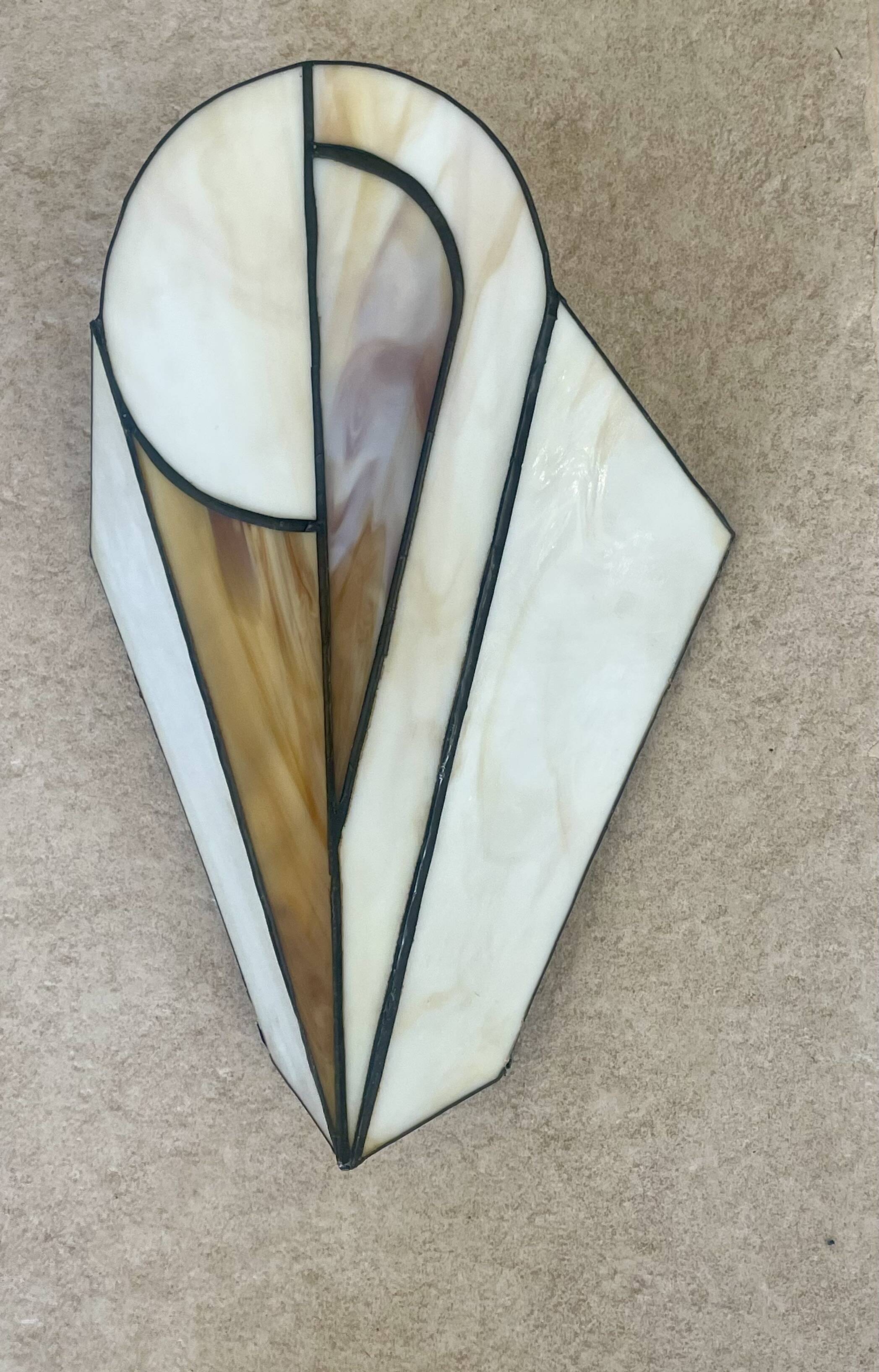Stained glass wall lamp, Tiffany style, Art Deco design.