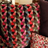 Purple corner sofa