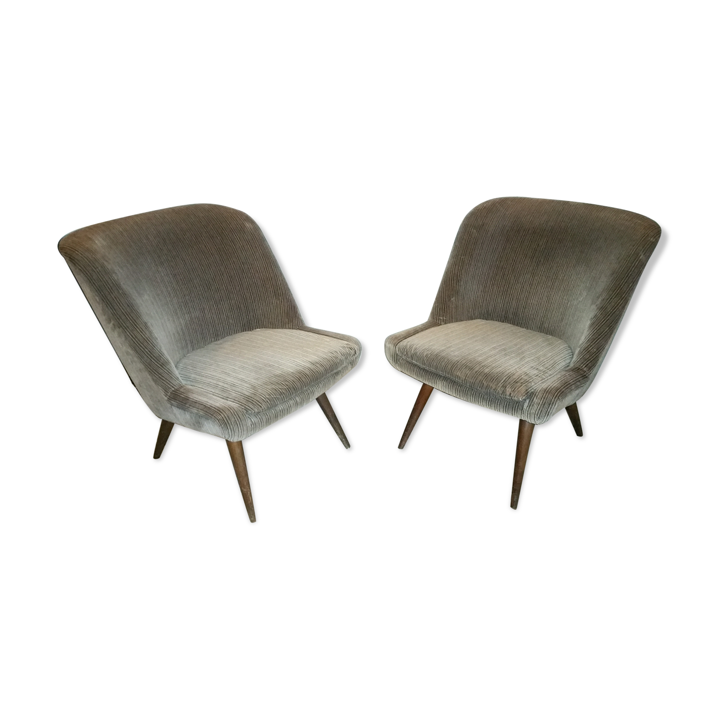 Pair of armchair Chair restored 50-60 years