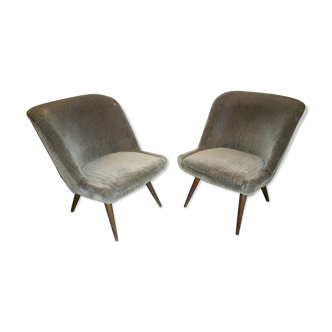 Pair of armchair Chair restored 50-60 years