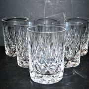Lot de 6 verres à whisky en cristal taillé Lemberg JUNON proche Chantilly