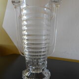 Narrow glass art deco vase