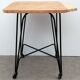 Wood and metal dessert trolley on wheels, vintage Eiffel leg, made in France 1960.