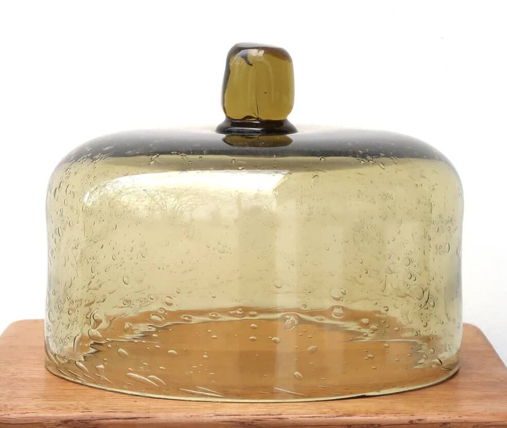 Cheese bell in Biot bubble glass, 1970s
