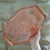Pink glass liquor service, circa 1940
