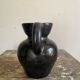 Design black vase with ears