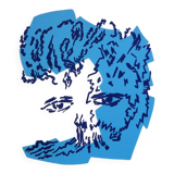 Jean coulot: benevolent gaze, original signed silkscreen print.