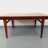 Vintage Scandinavian 50s 60s teak dining table with extension