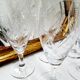 Set 5 flûtes verre ciselé