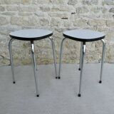 Pair of formica stools from the 60s