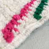 Moroccan berber carpet azilal ecru with multicolored patterns 180x101cm