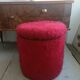 Vintage faux fur pouf