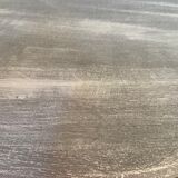 Patinated wooden pedestal table