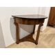 Biedermeier Demi-Lune Console Table in Walnut Veneer & Maple, Austria, 1830s