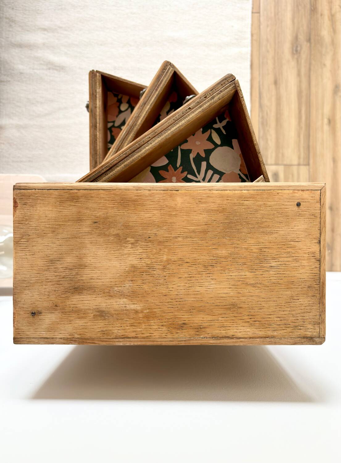 Renovated wooden trade furniture
