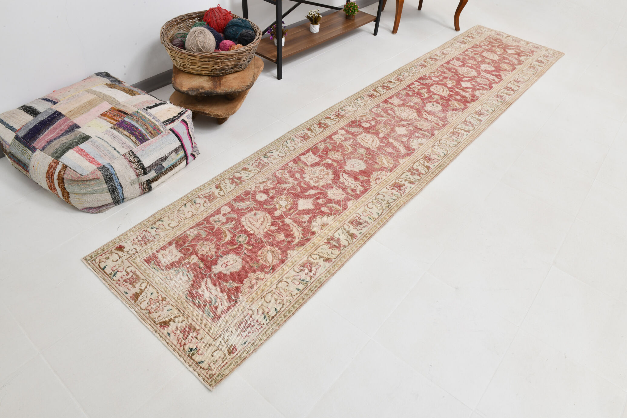 Tapis ancien 60s persan runner, 82x376cm