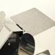 80s heavy metal chrome elephant floor lamp as side table Postmodern design