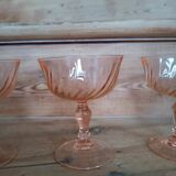 Set of four rosaline champagne glasses