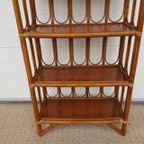 Old shelf in bamboo and rattan 70s