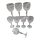 8 Bohemian crystal stemmed glasses