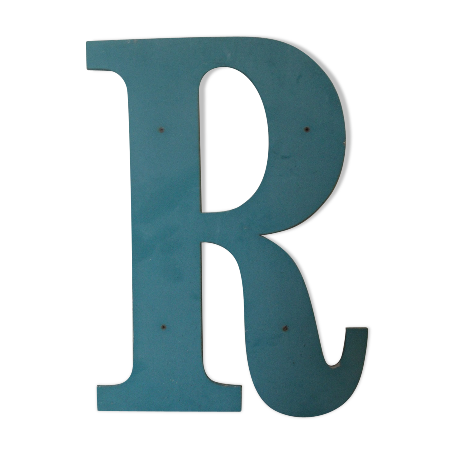 Wooden sign letter R