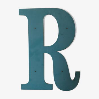 Wooden sign letter R